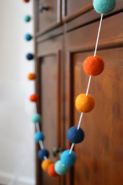 Goldfish Felt Ball Garland