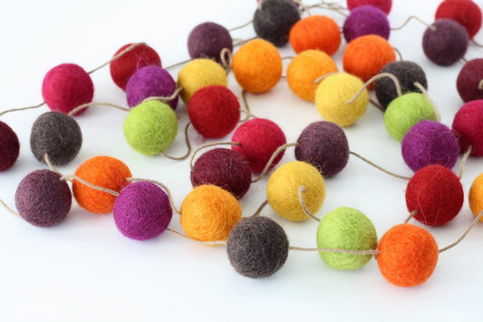 Fall Felt Ball Garland