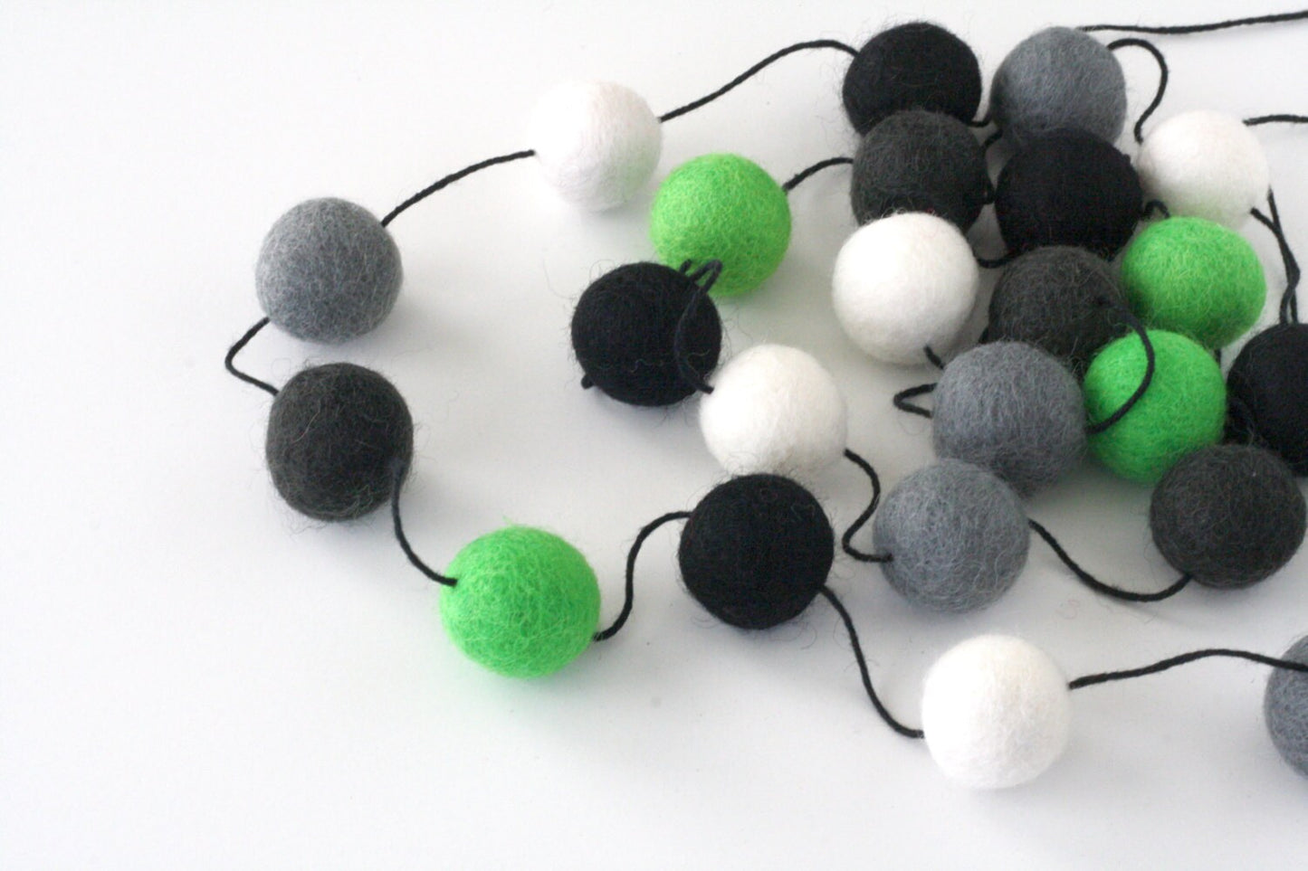 Frankenstein Halloween Felt Ball Garland