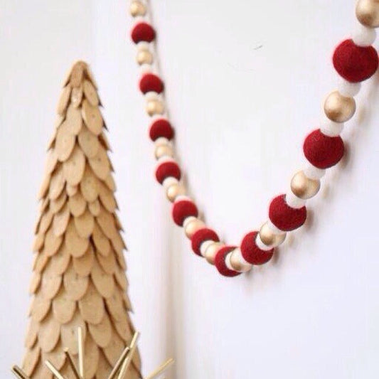 Gold and Red Christmas Garland