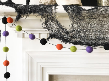 Monster Felt Ball Garland