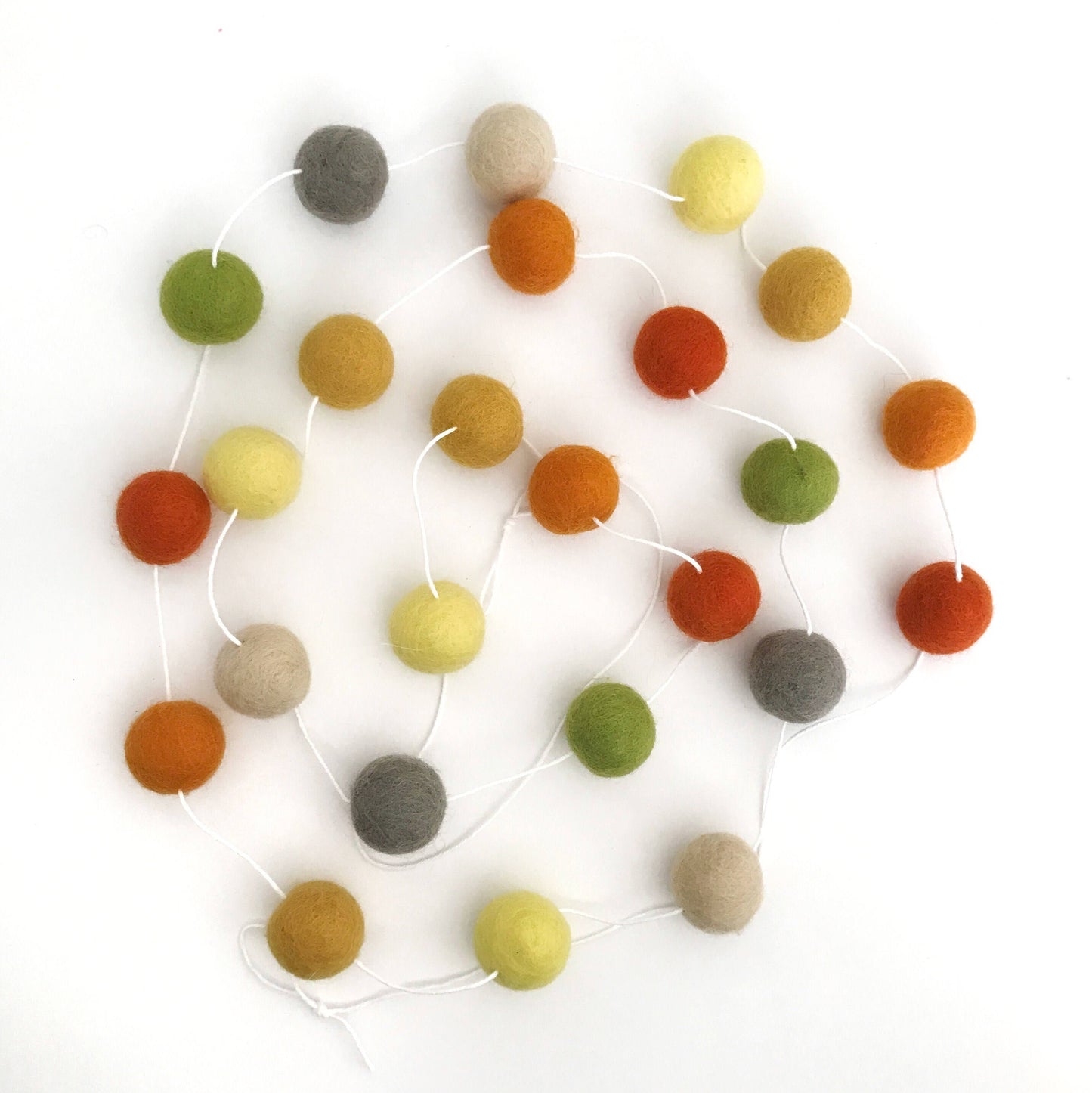 Autumn Felt Ball Garland