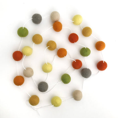 Autumn Felt Ball Garland