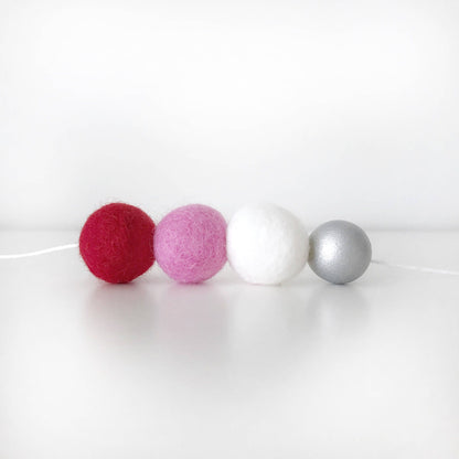 Be My Valentine Felt Ball Garland