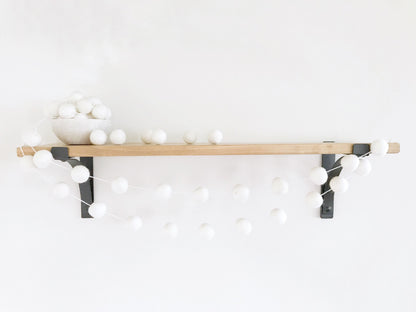 White Felt Ball Garland