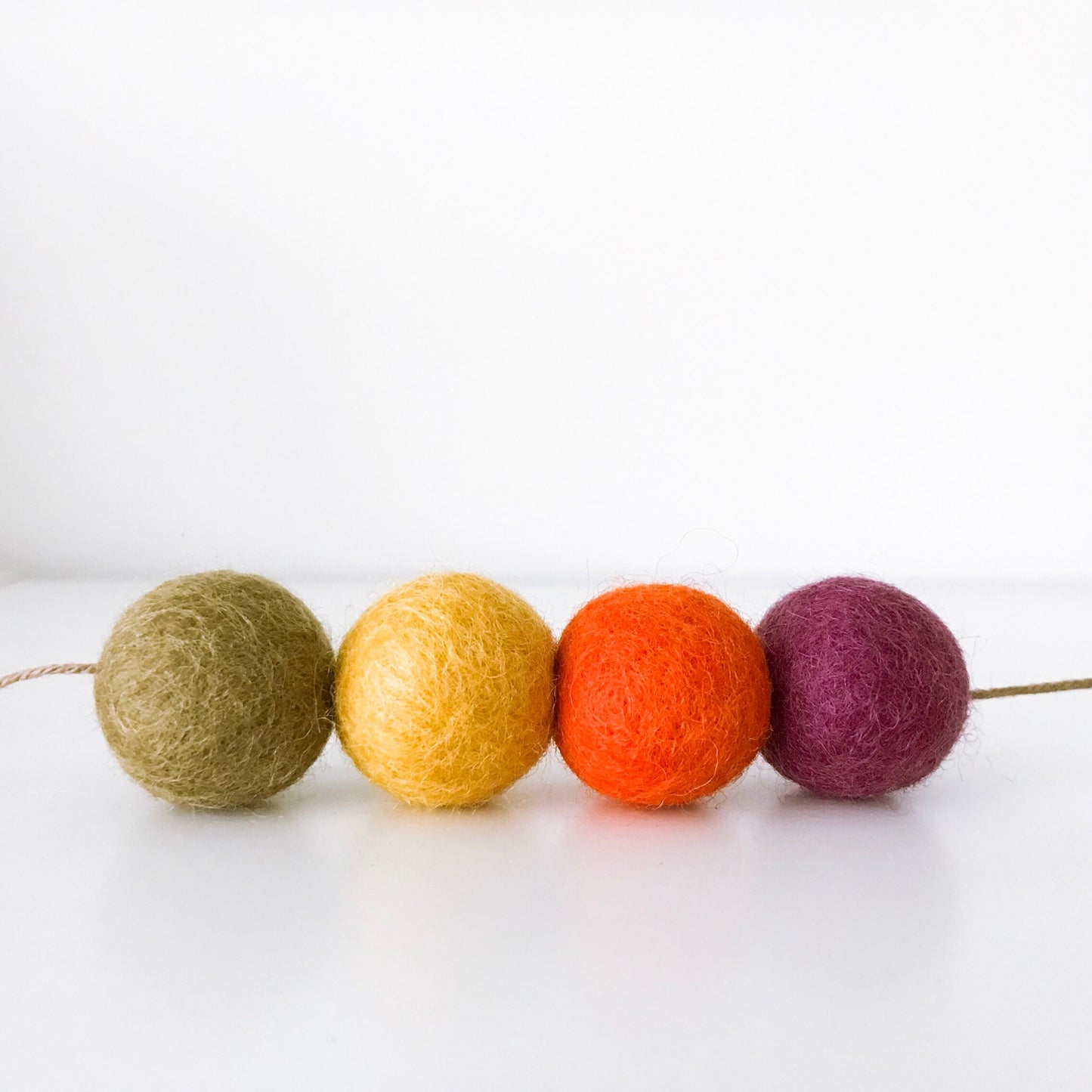 Autumn Harvest Felt Ball Garland