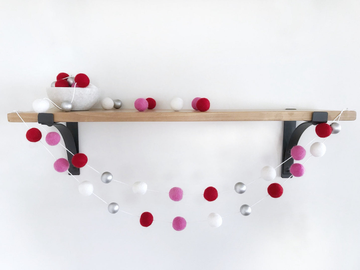 Be My Valentine Felt Ball Garland