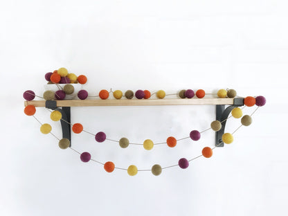 Autumn Harvest Felt Ball Garland