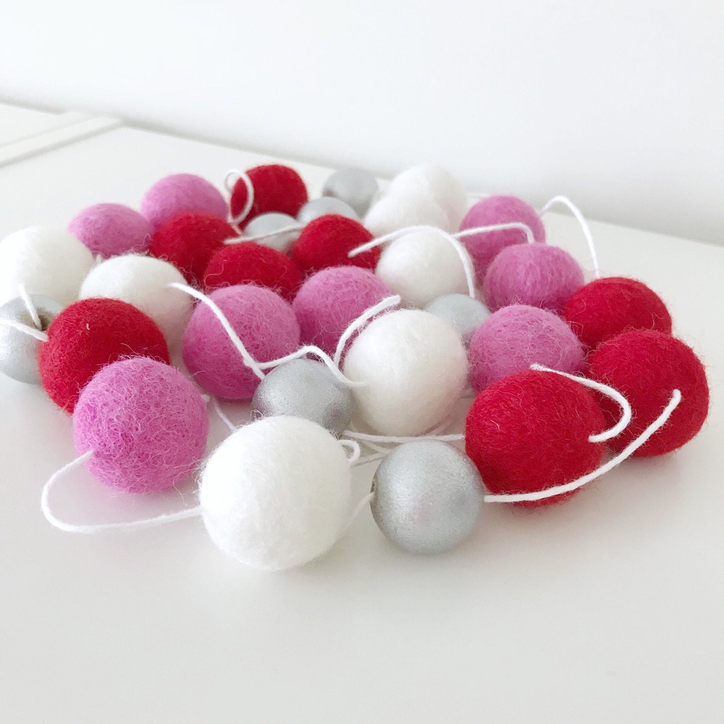 Be My Valentine Felt Ball Garland