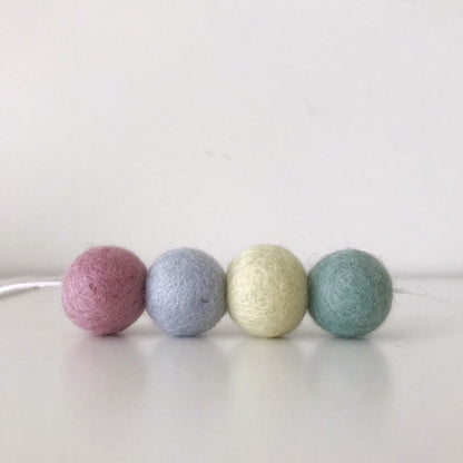 Pastel Felt Ball Garland