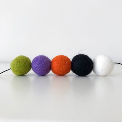 Frankenstein's Monster Halloween Felt Ball Garland