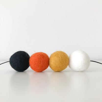 Spooky Halloween Felt Ball Garland