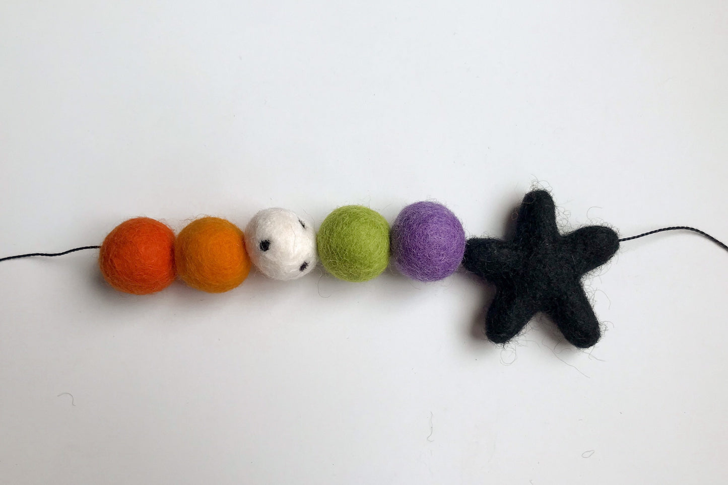 Bewitched Halloween Felt Ball Garland