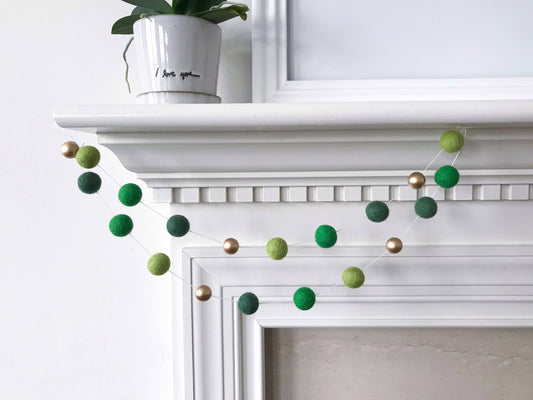 Leprechan's Gold Felt Ball Garland