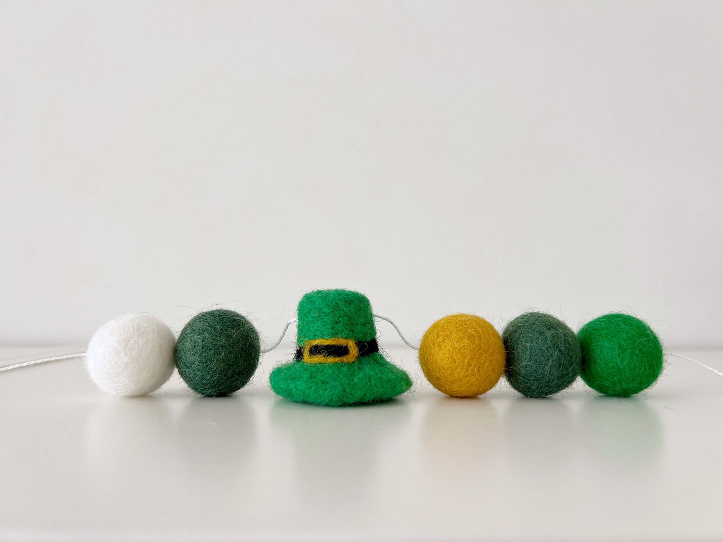 Lucky Leprechaun Saint Patrick's Day Felt Ball Garland