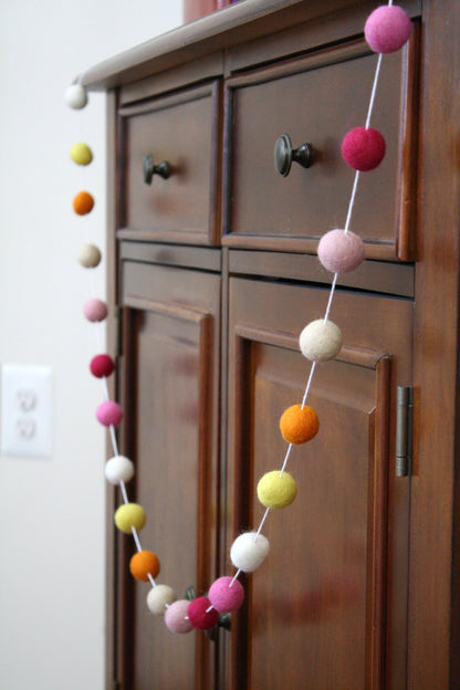 Spring Felt Ball Garland