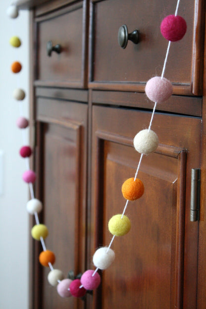 Spring Felt Ball Garland