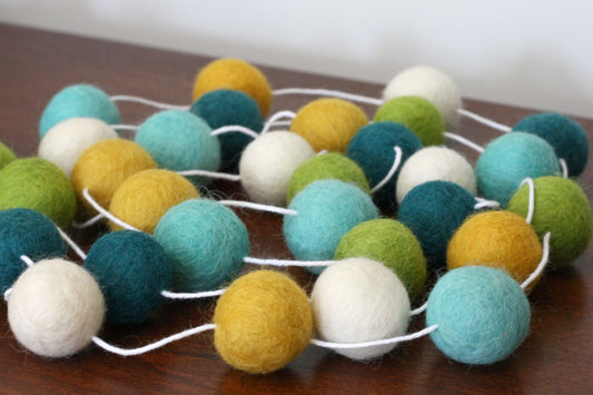 Hello World Felt Ball Garland