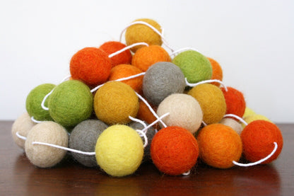 Autumn Felt Ball Garland