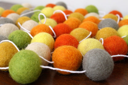 Autumn Felt Ball Garland