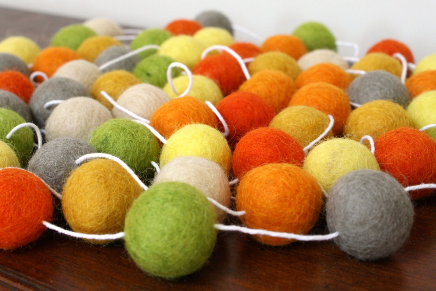 Autumn Felt Ball Garland